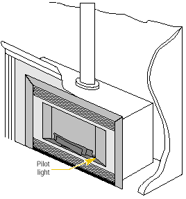 Gas Fireplace with Pilot Light